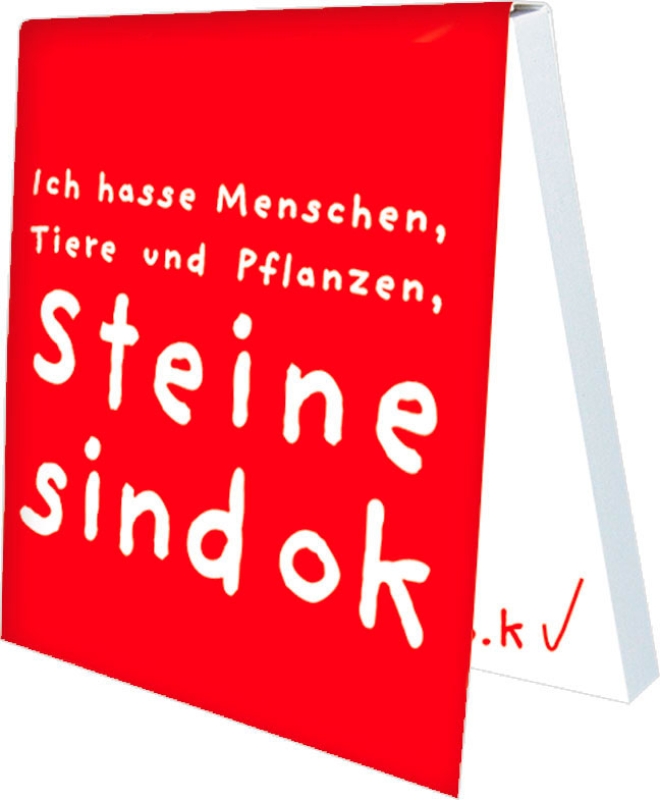 Klebezettel - ich hasse Menschen