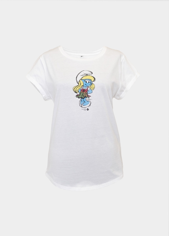 T-Shirt "Schlumpfine" - weiß