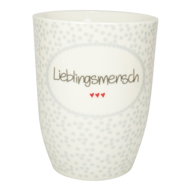 Henkeltasse Lieblingsmensch - grau