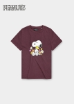 T-Shirt "Peanuts Kuschelalarm" - dunkelrot